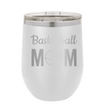 Mom Basketball2 Wine Cup | White