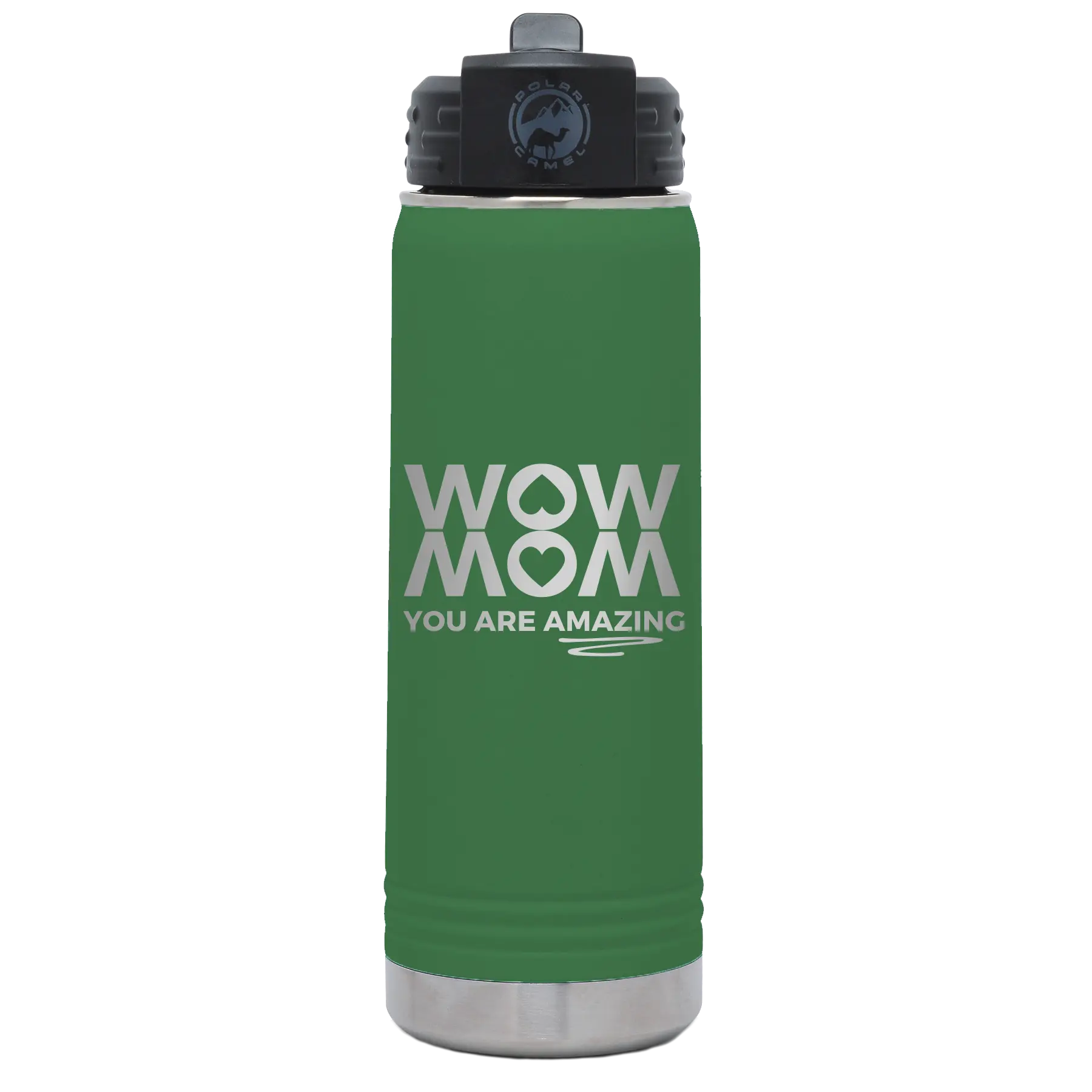 Wow Mom You Are Amazing 20 oz Water Bottle | Green