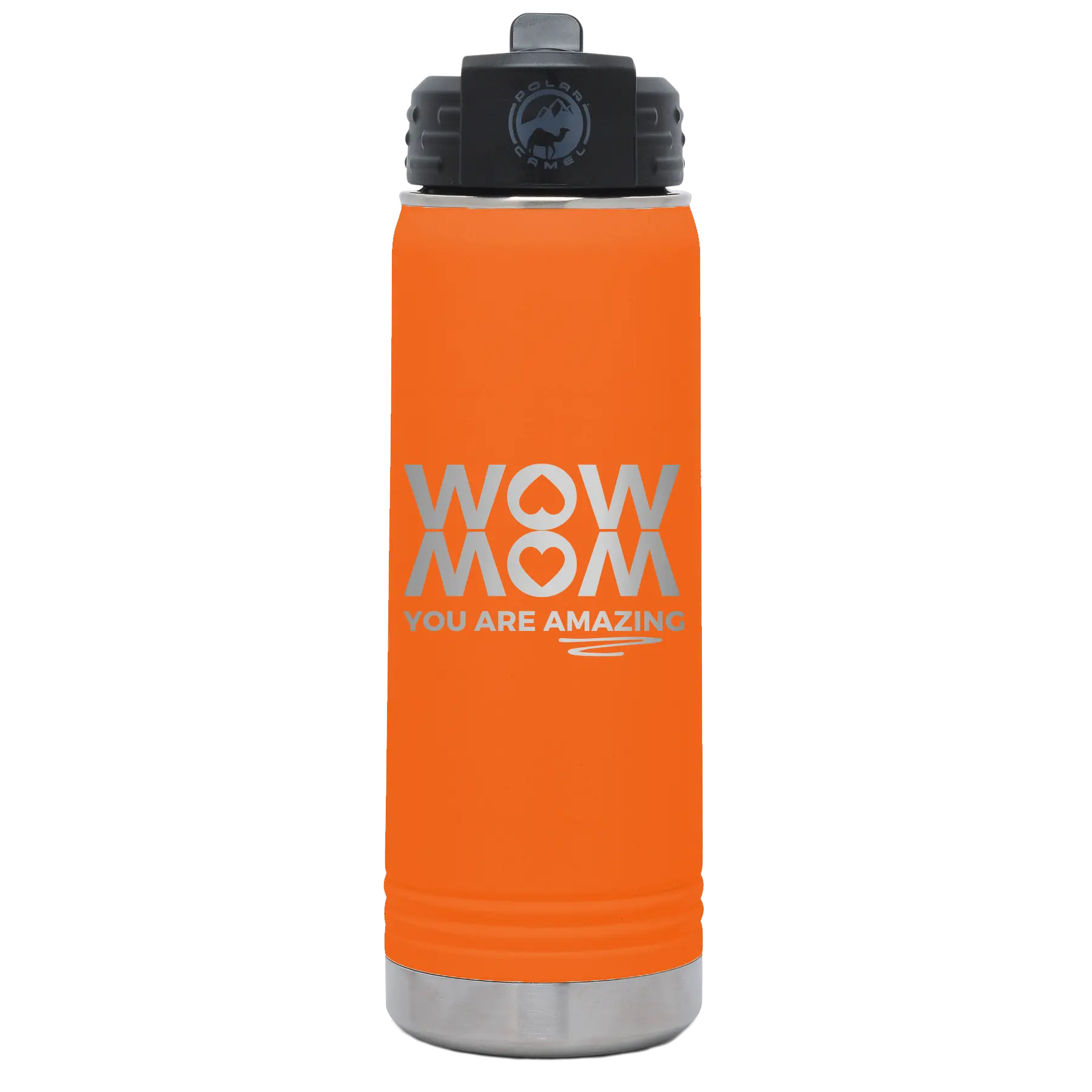 Wow Mom You Are Amazing 20 oz Water Bottle | Orange