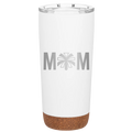 Mom Cheer 20 oz Tumbler | White