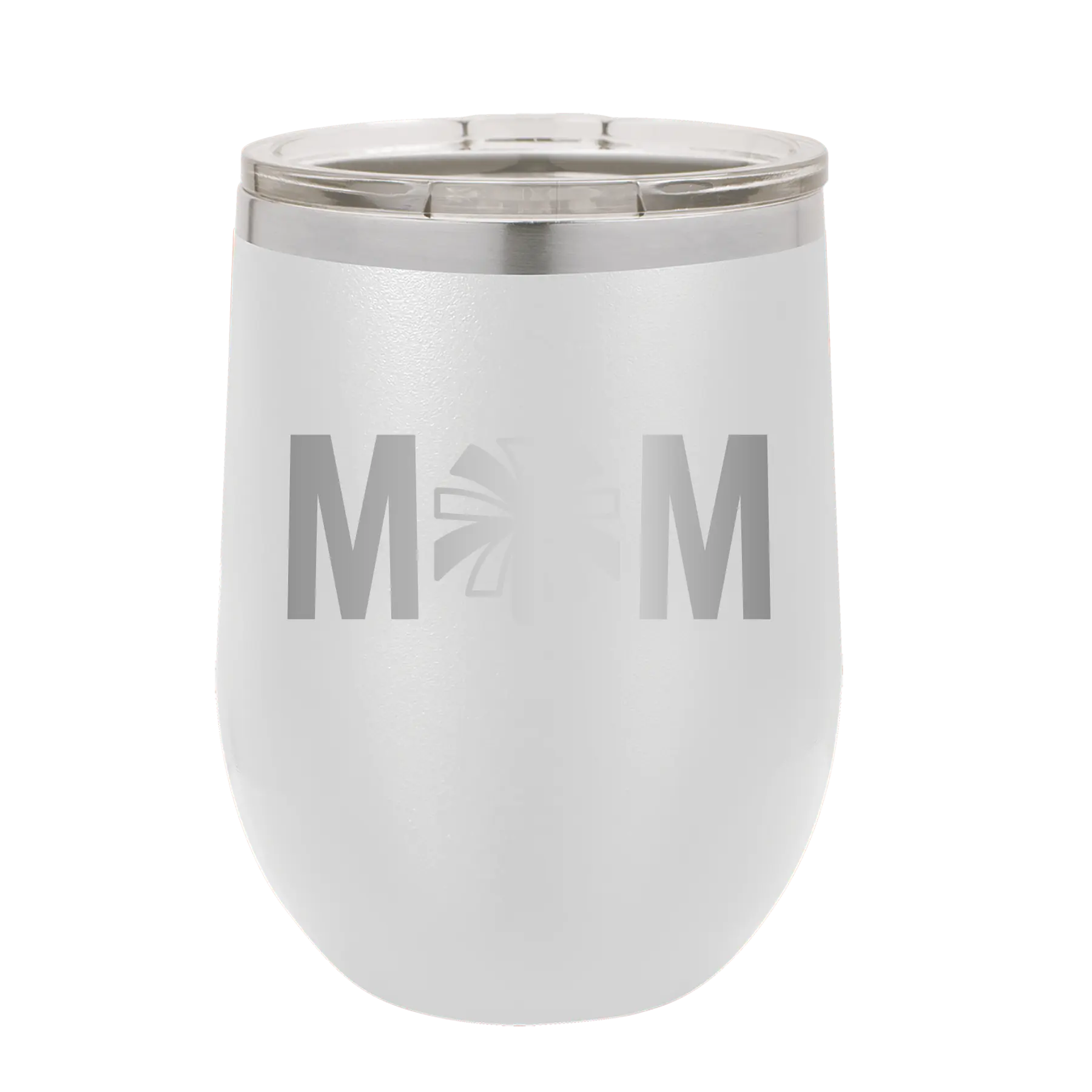 Mom Cheer Wine Cup | White