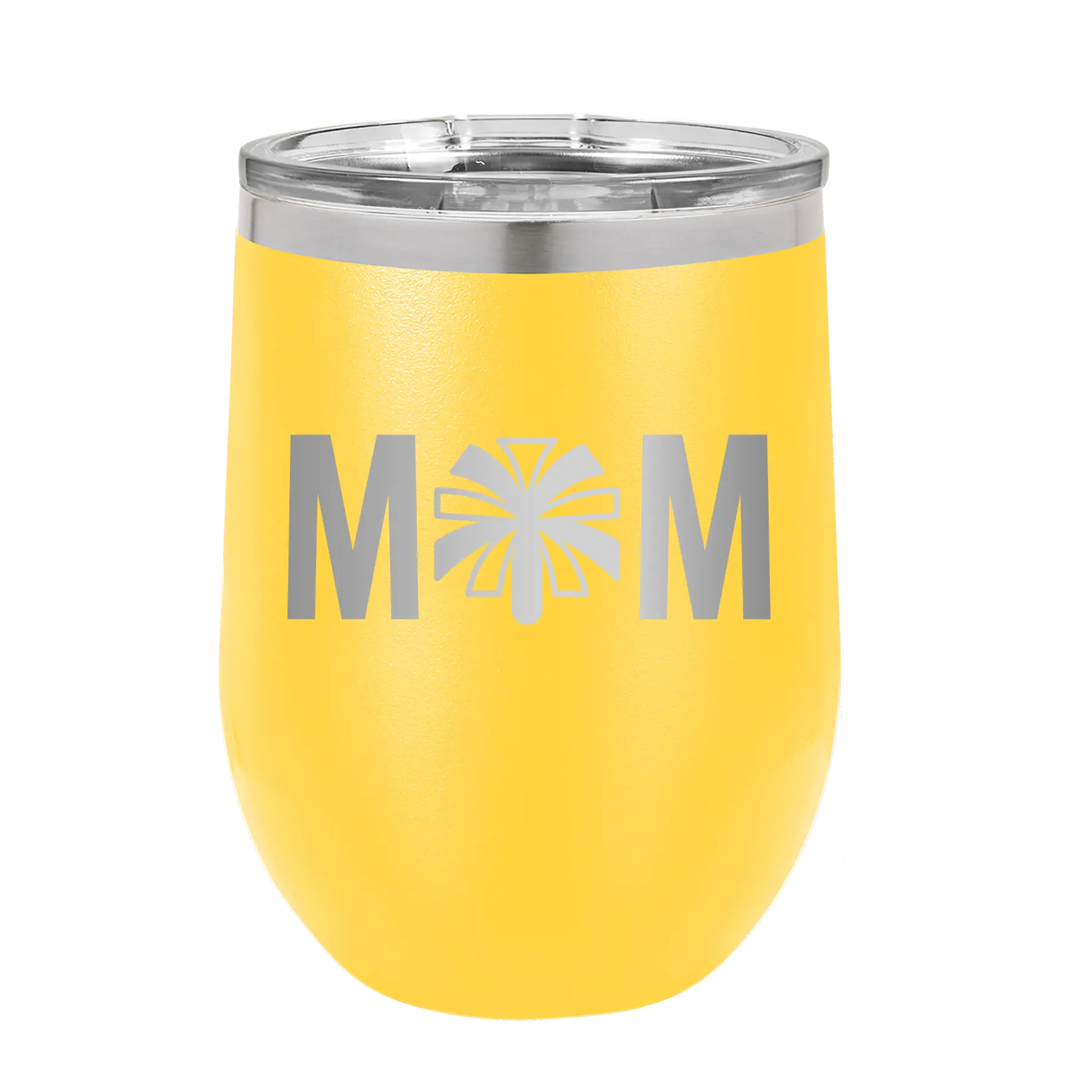 Mom Cheer Wine Cup | Yellow