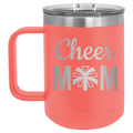 Mom Cheer2 15 oz Mug | Coral