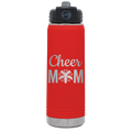 Mom Cheer2 20 oz Water Bottle | Red
