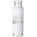 Mom Cheer2 24 oz Water Bottle | White