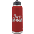 Mom Cheer2 32 oz Water Bottle | Maroon