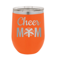 Mom Cheer2 Wine Cup | Orange