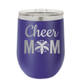 Mom Cheer2 Wine Cup | Purple