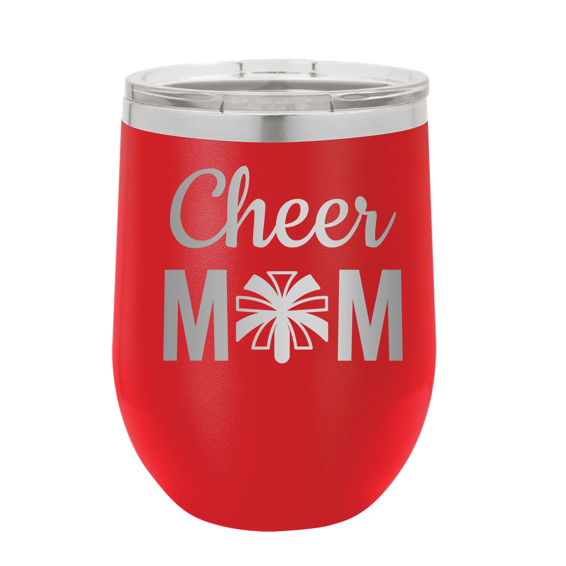 Mom Cheer2 Wine Cup | Red