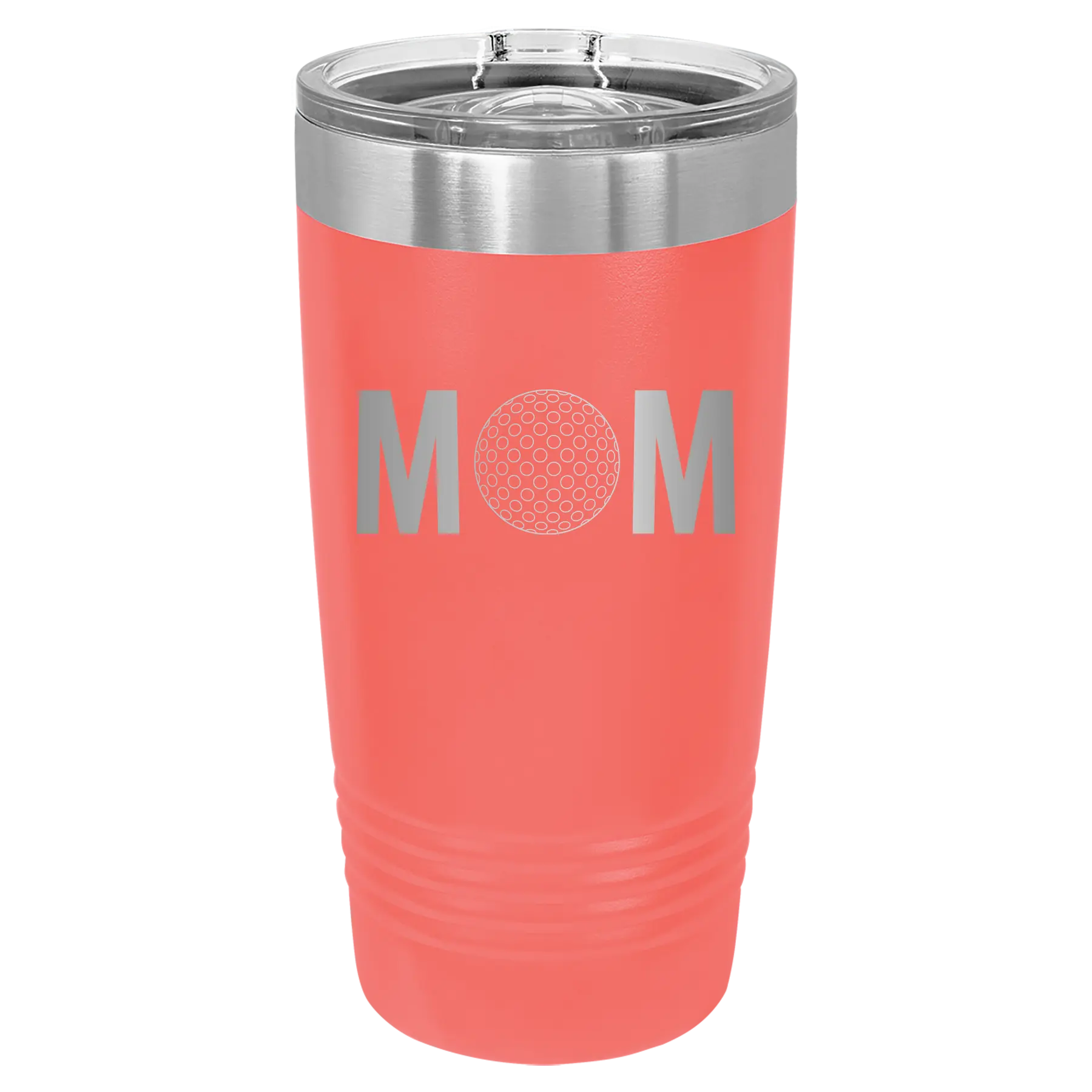 Mom Golf 20 oz Tumbler | Coral