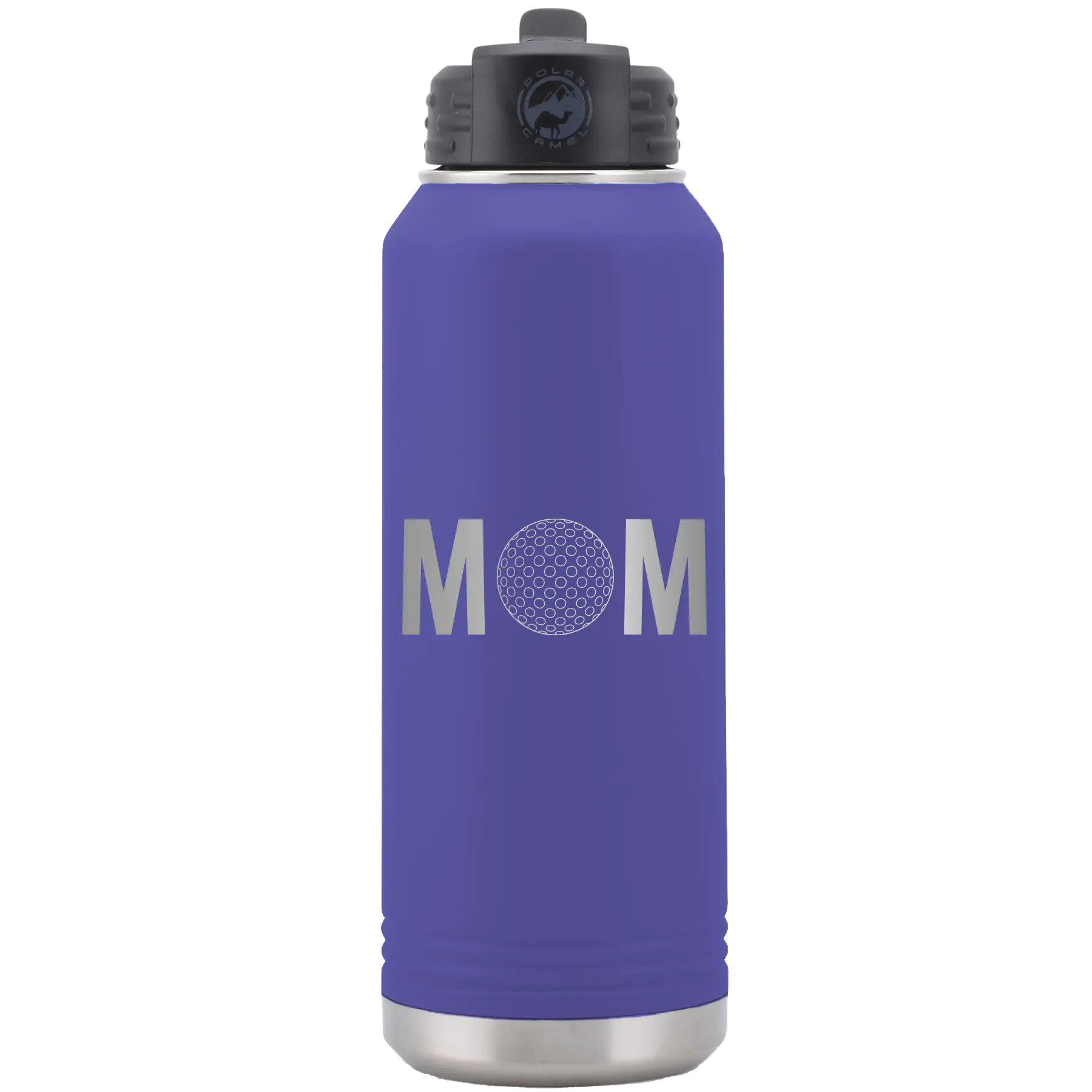 Mom Golf 32 oz Water Bottle | Purple
