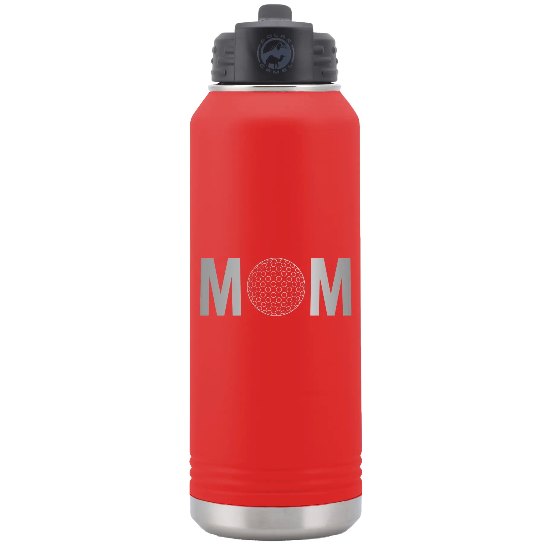 Mom Golf 32 oz Water Bottle | Red