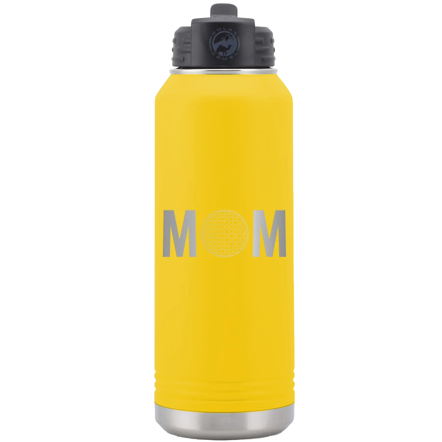 Mom Golf 32 oz Water Bottle | Yellow