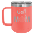 Mom Golf2 15 oz Mug | Coral