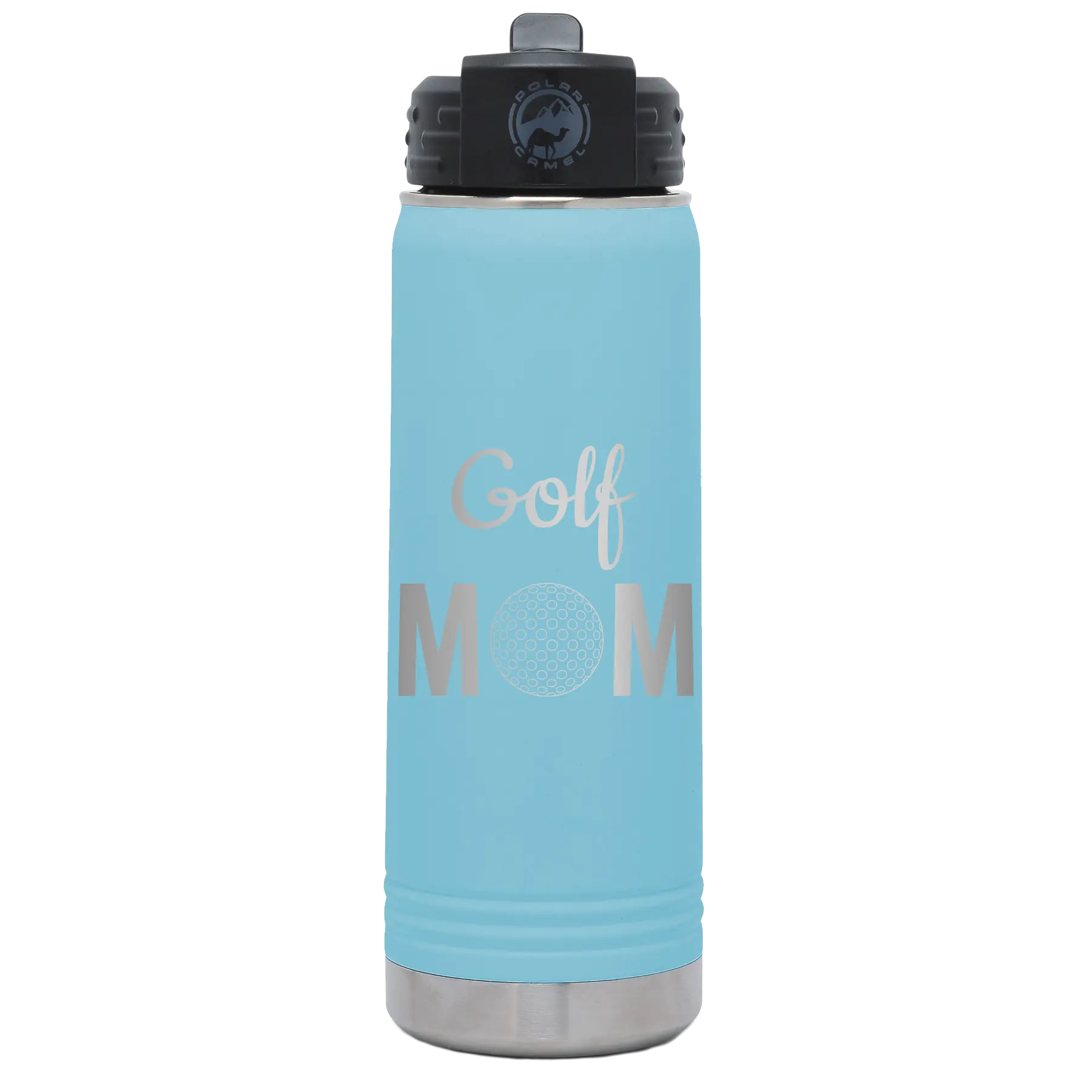 Mom Golf2 20 oz Water Bottle | Light Blue