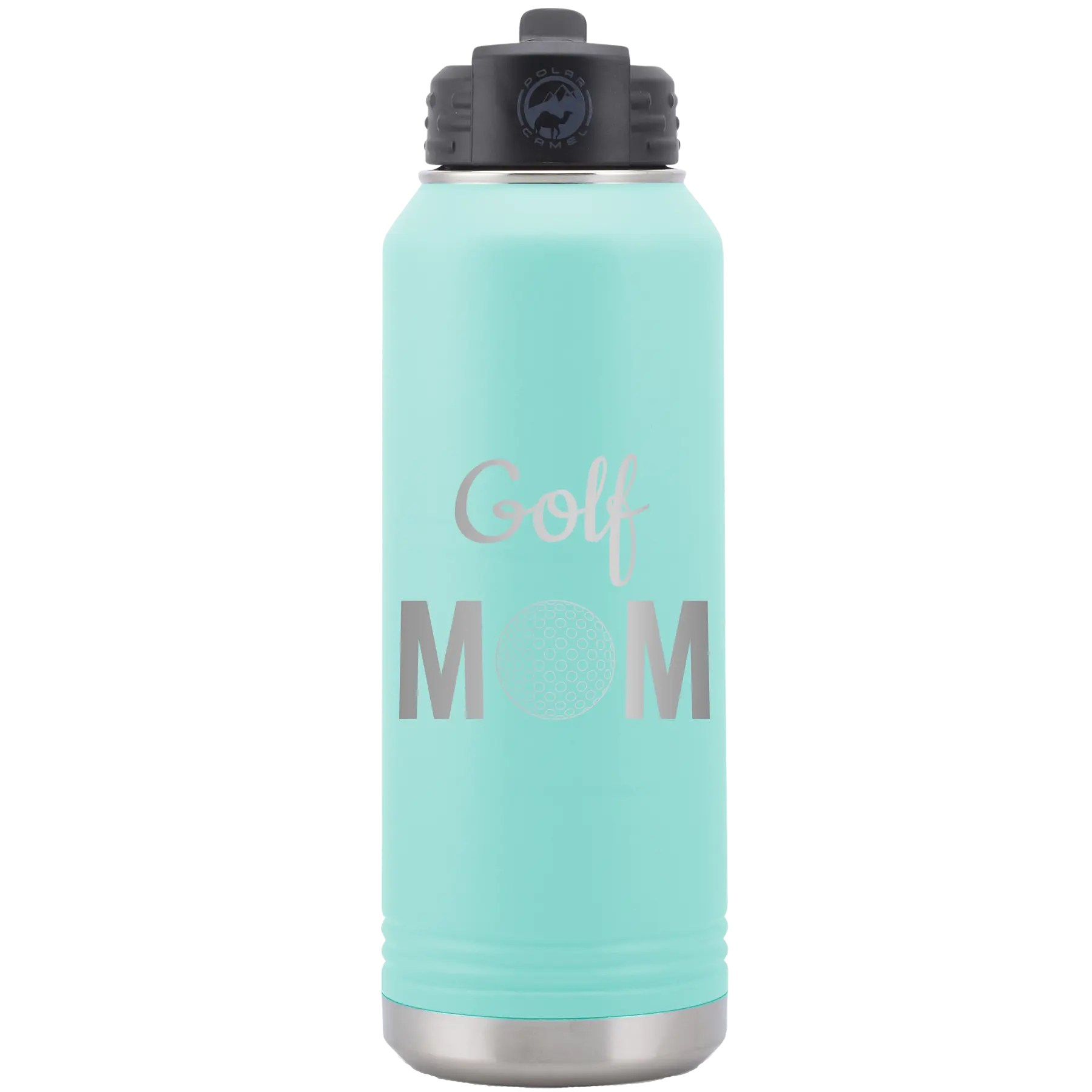 Mom Golf2 32 oz Water Bottle | Teal