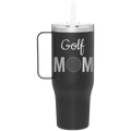 Mom Golf2 40 oz Tumbler Mug | Black
