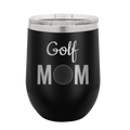 Mom Golf2 Wine Cup | Black
