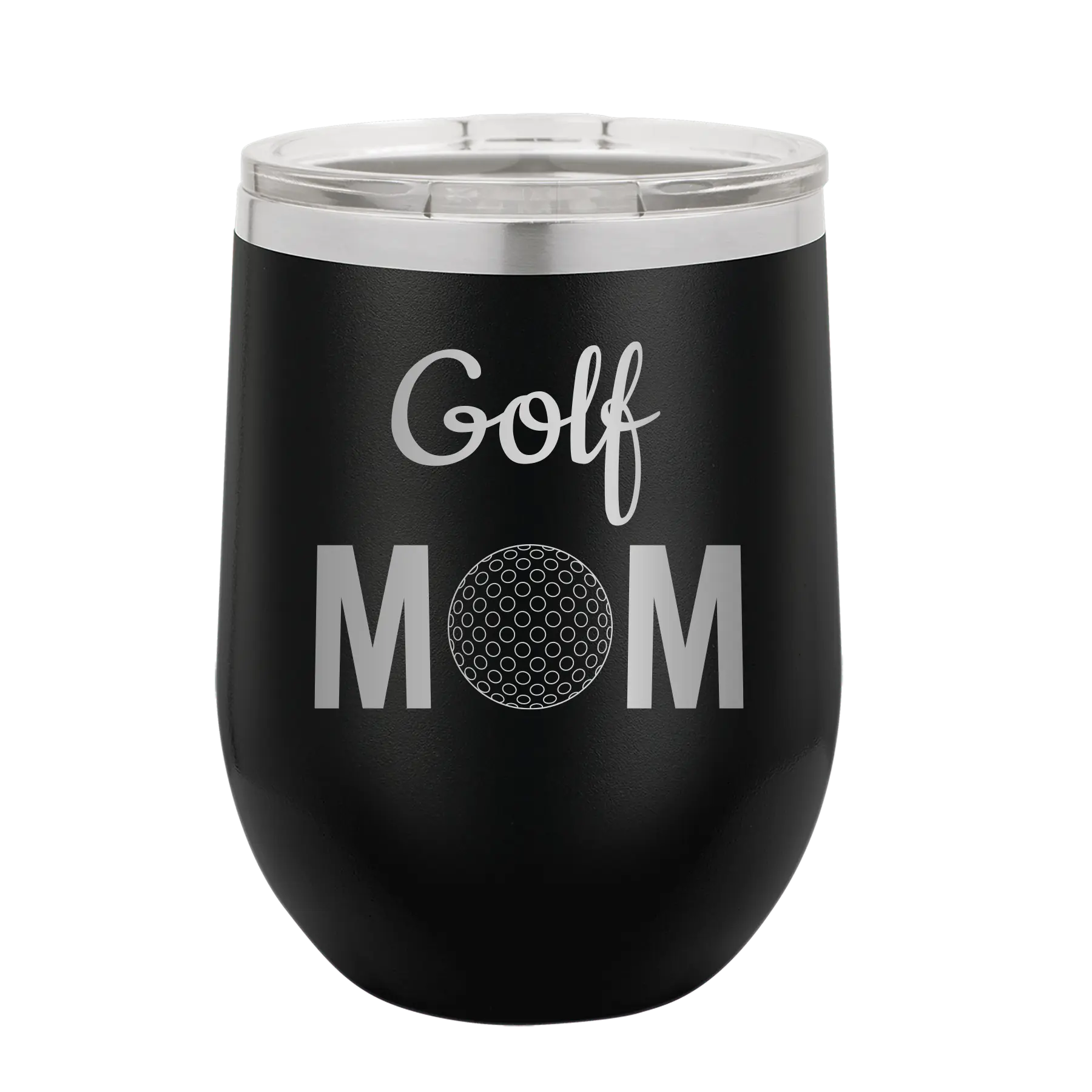 Mom Golf2 Wine Cup | Black