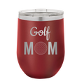 Mom Golf2 Wine Cup | Maroon