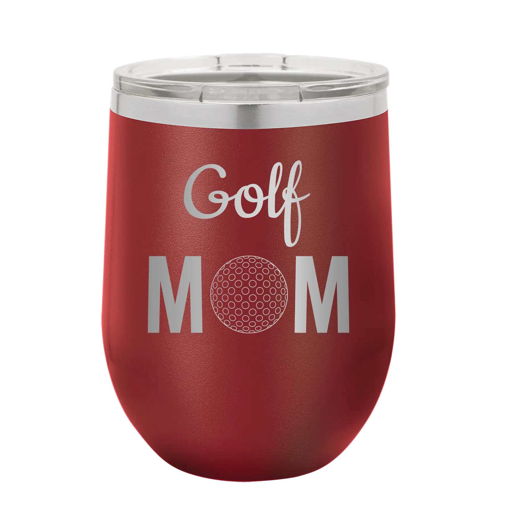 Mom Golf2 Wine Cup | Maroon
