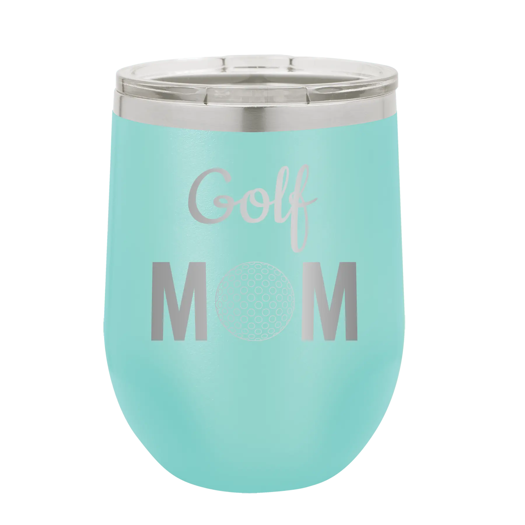 Mom Golf2 Wine Cup | Teal