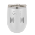 Mom Golf2 Wine Cup | White