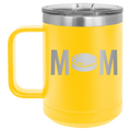 Mom Hockey 15 oz Mug | Yellow