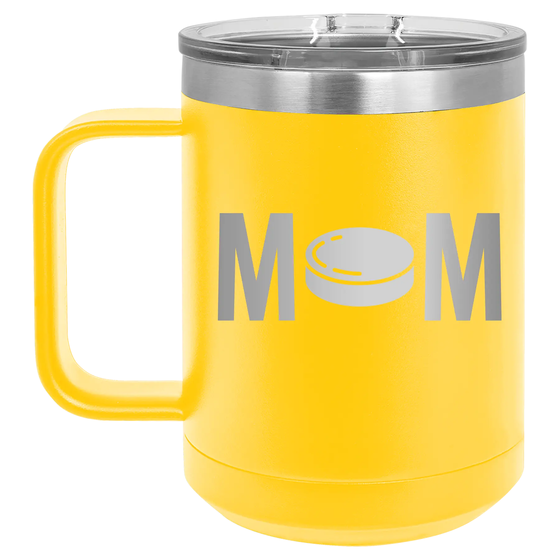 Mom Hockey 15 oz Mug | Yellow