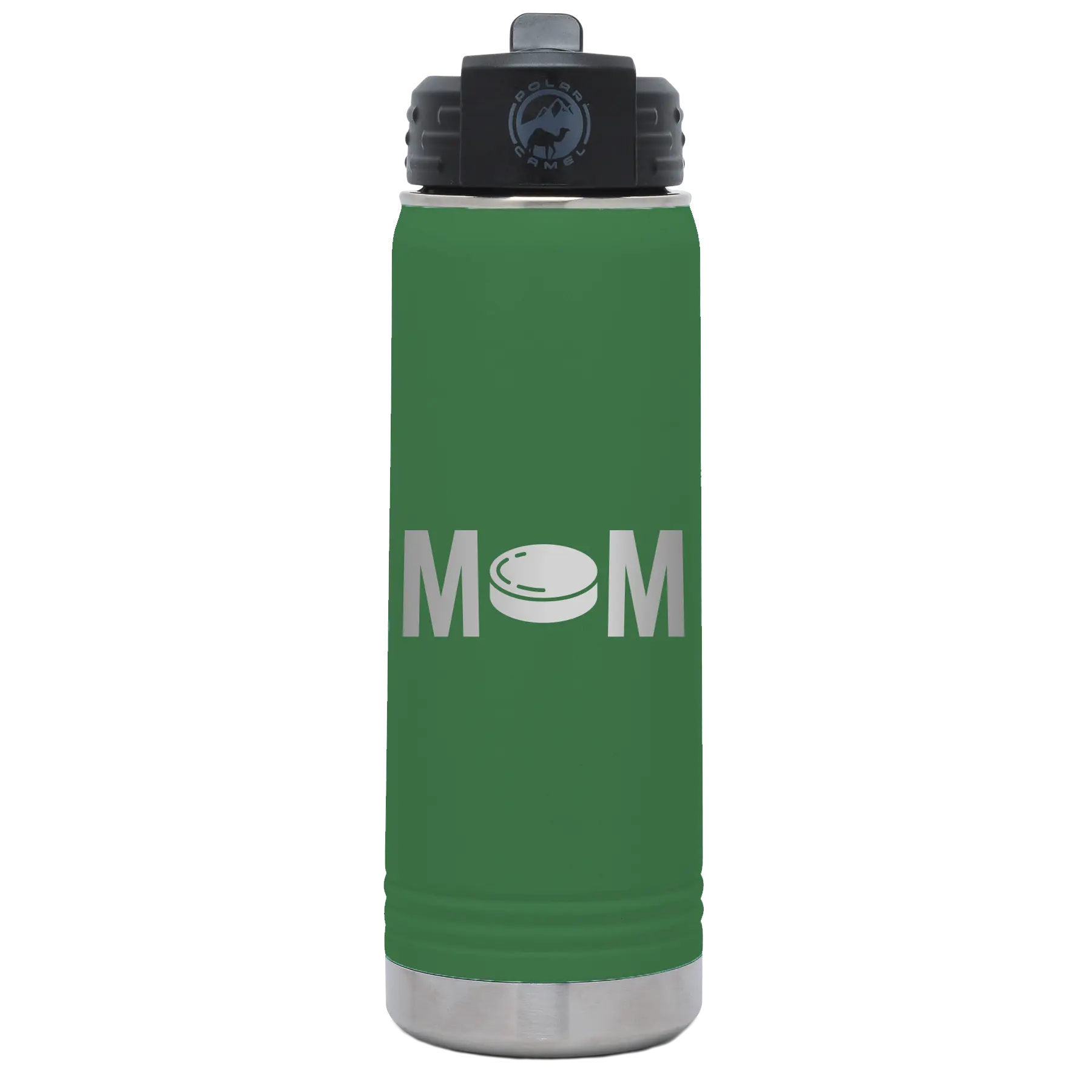 Mom Hockey 20 oz Water Bottle | Green