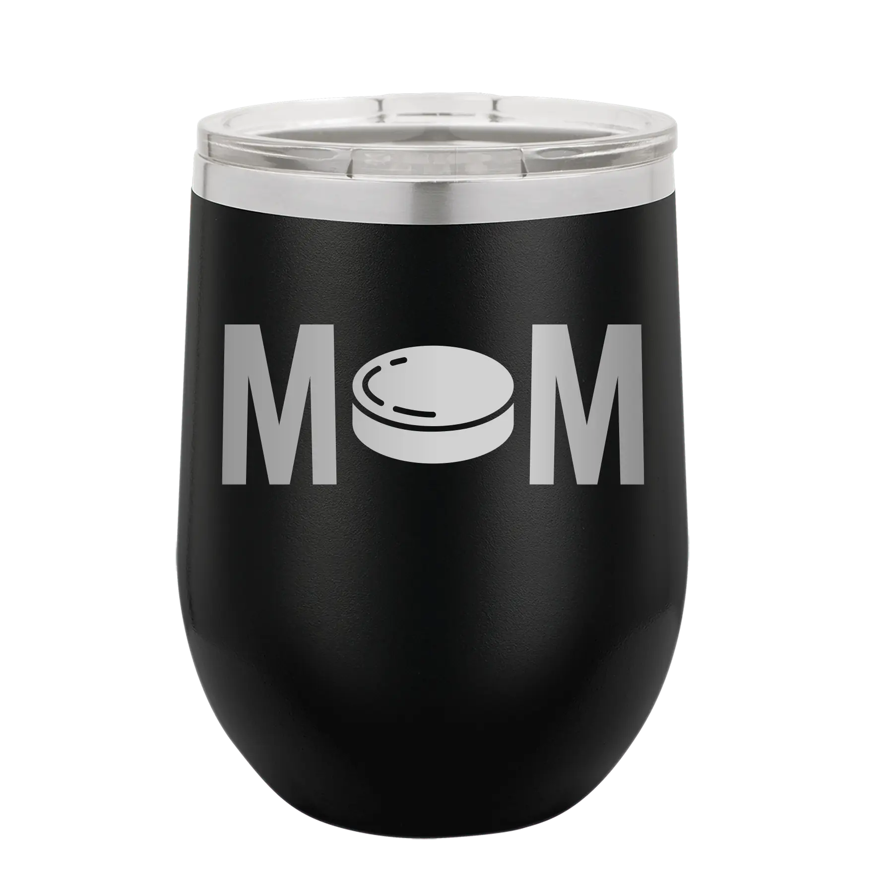 Mom Hockey Wine Cup | Black