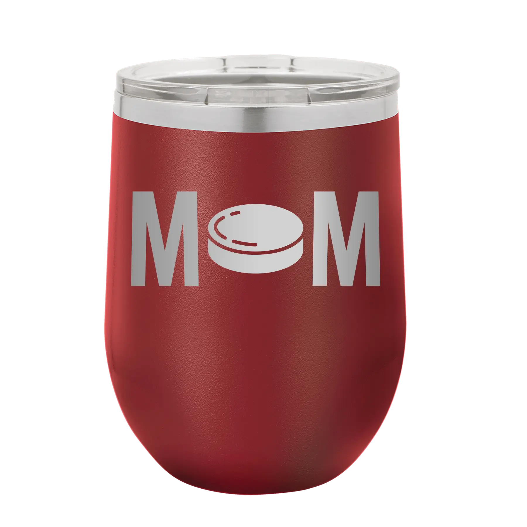 Mom Hockey Wine Cup | Maroon