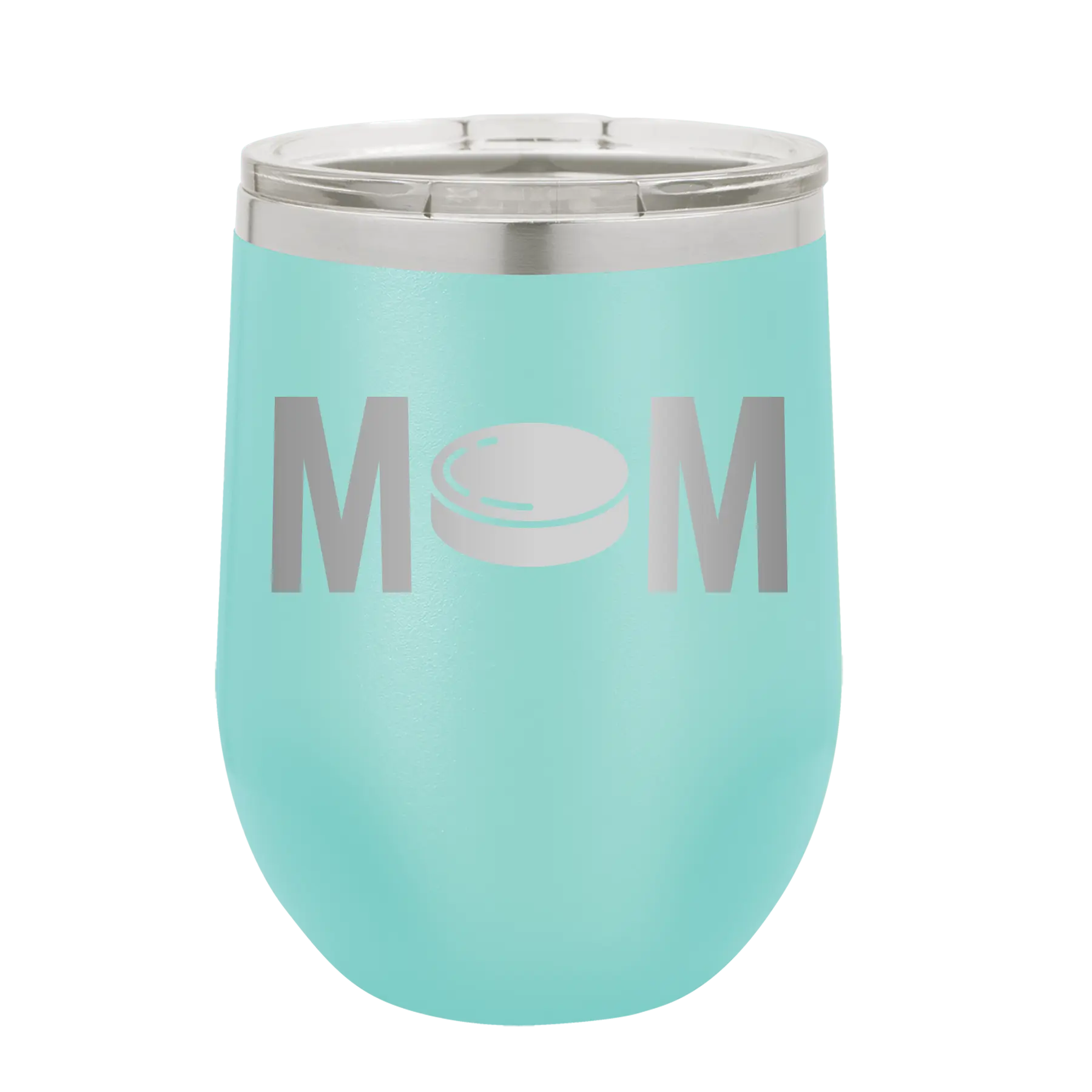 Mom Hockey Wine Cup | Teal