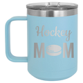 Mom Hockey2 15 oz Mug | Light Blue