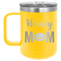 Mom Hockey2 15 oz Mug | Yellow