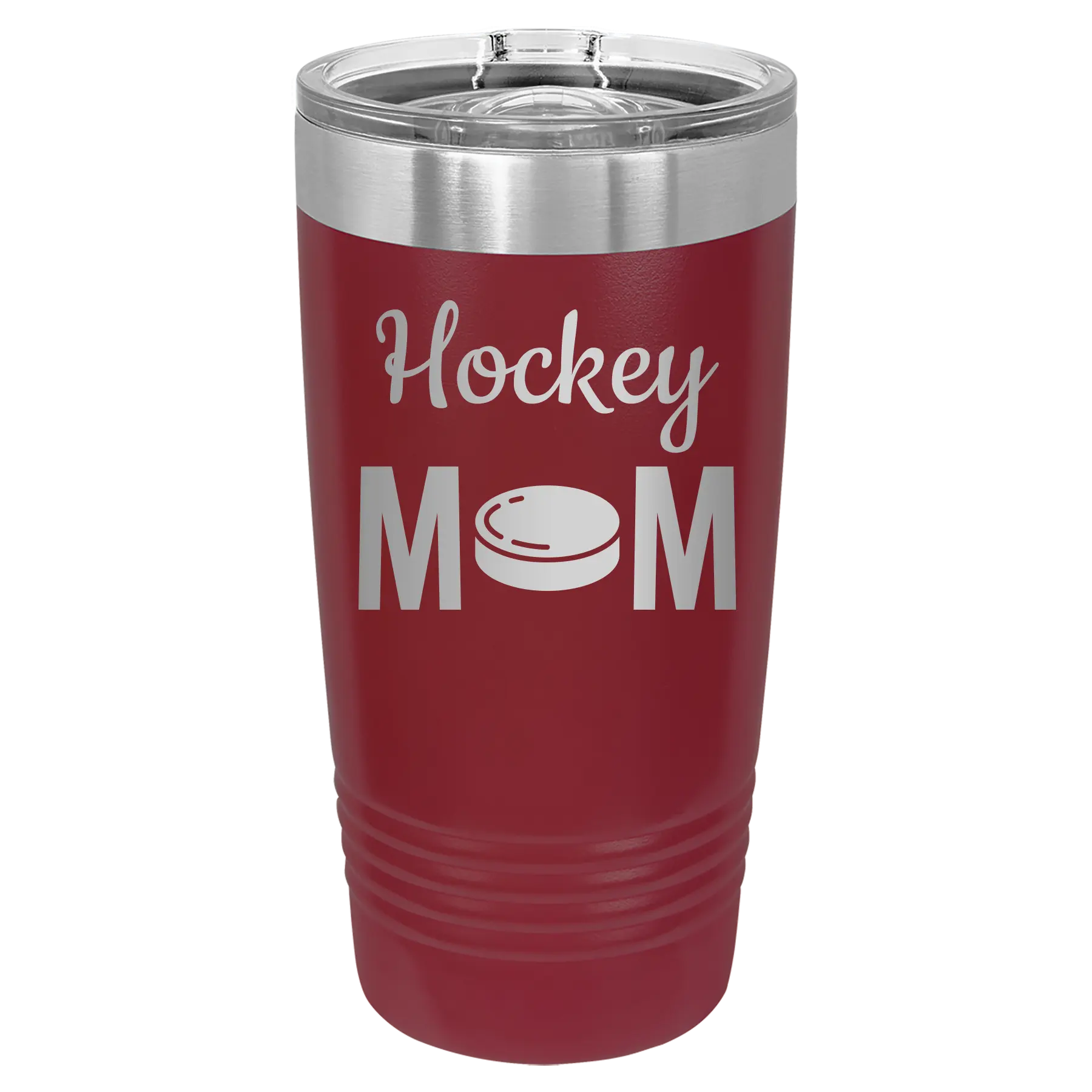 Mom Hockey2 20 oz Tumbler | Maroon