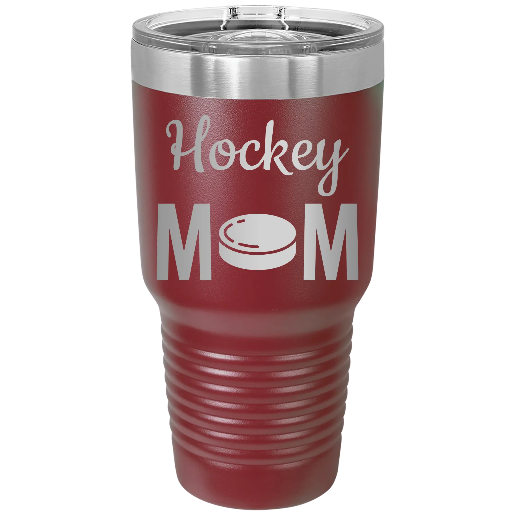 Mom Hockey2 30 oz Tumbler | Maroon