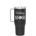 Mom Hockey2 40 oz Tumbler Mug | Black