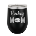 Mom Hockey2 Wine Cup | Black