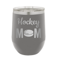 Mom Hockey2 Wine Cup | Dark Gray