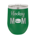 Mom Hockey2 Wine Cup | Green