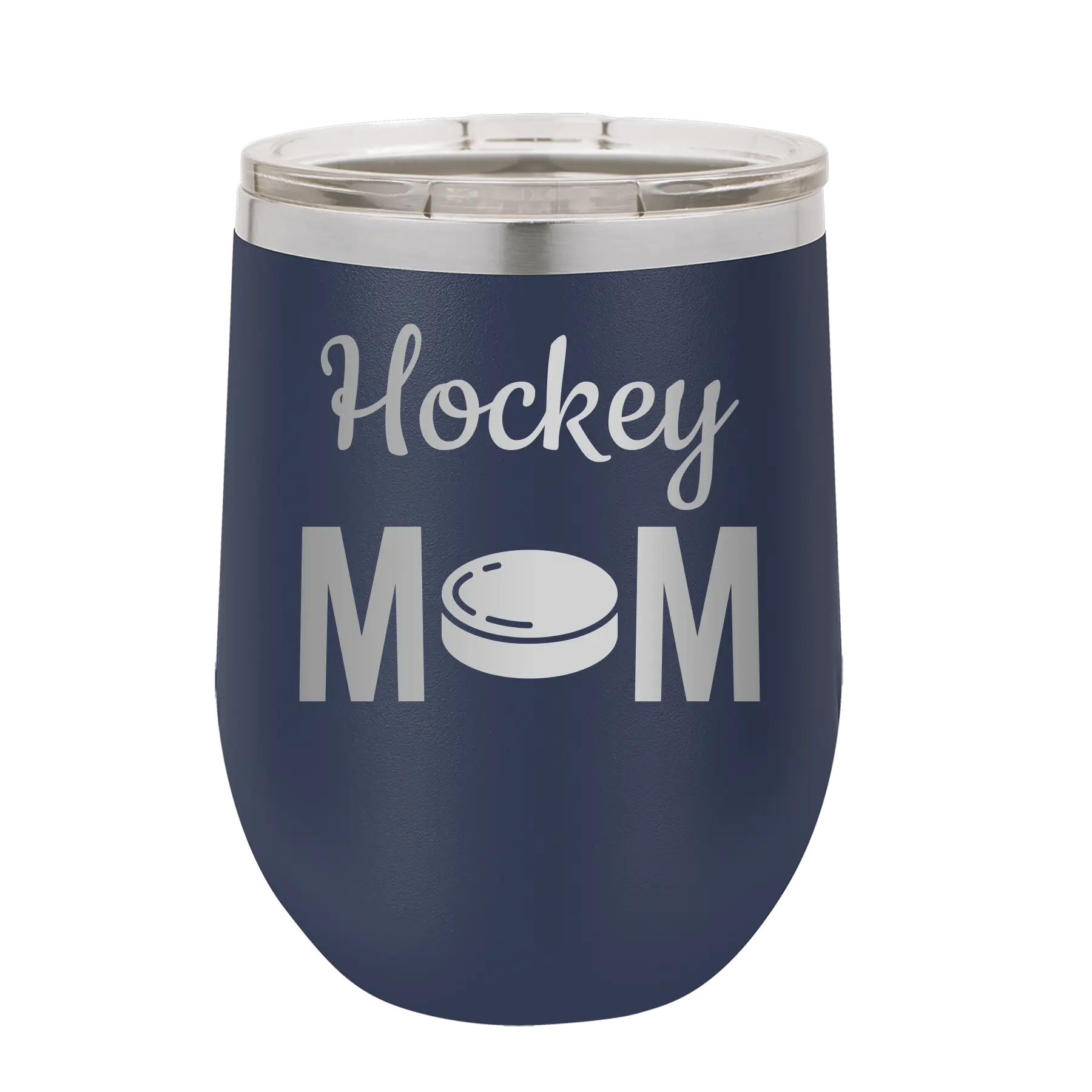 Mom Hockey2 Wine Cup | Navy