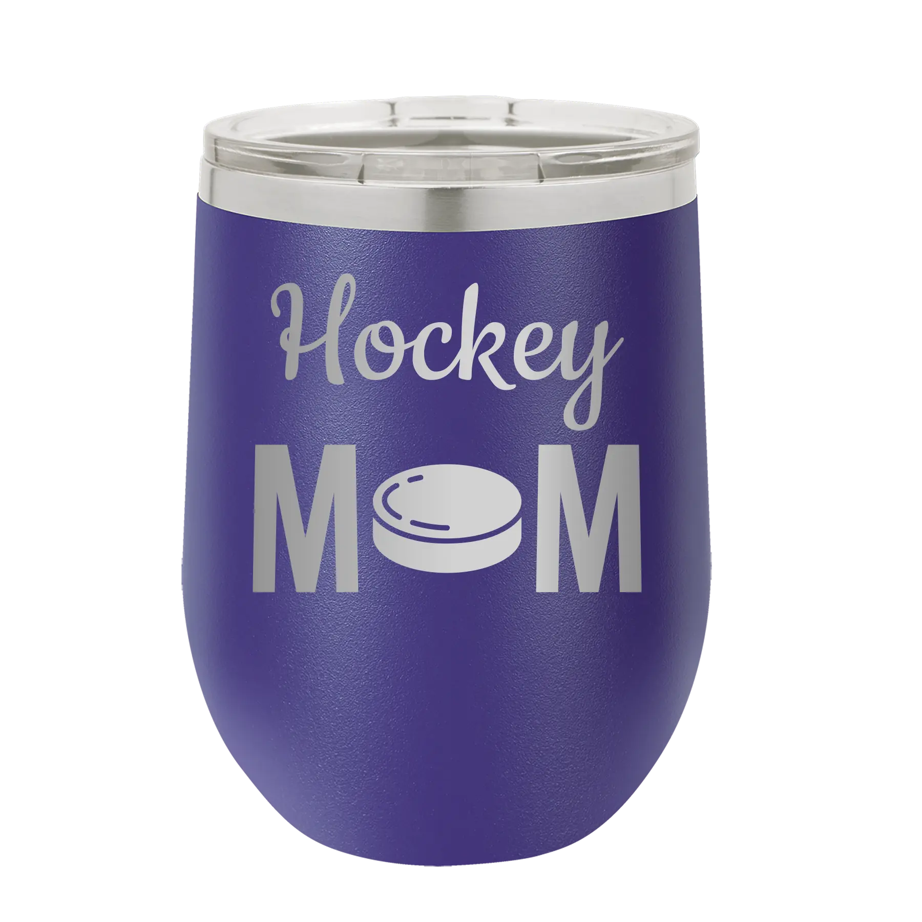 Mom Hockey2 Wine Cup | Purple