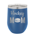 Mom Hockey2 Wine Cup | Royal Blue