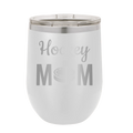 Mom Hockey2 Wine Cup | White