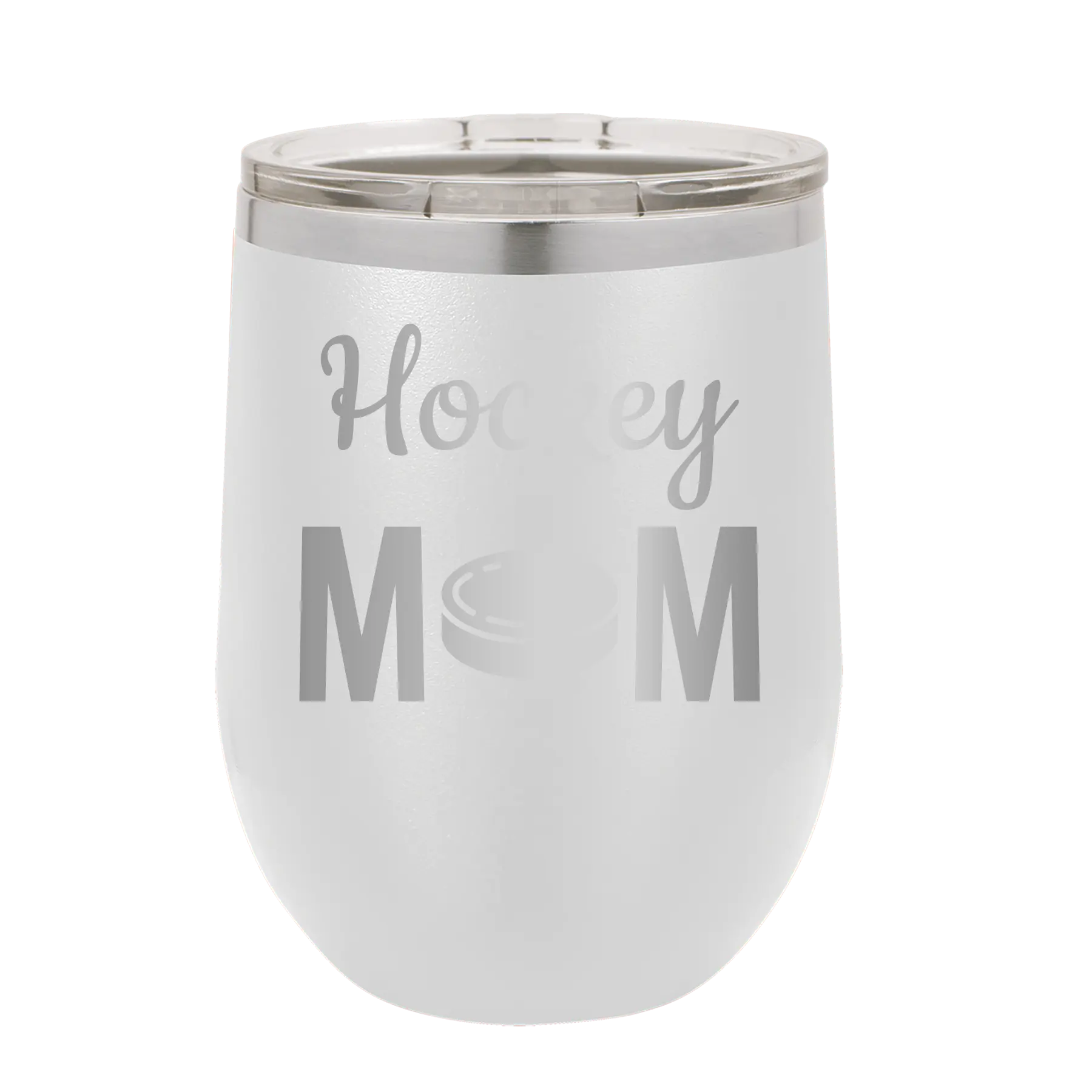 Mom Hockey2 Wine Cup | White