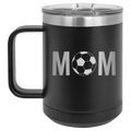 Mom Soccer 15 oz Mug | Black
