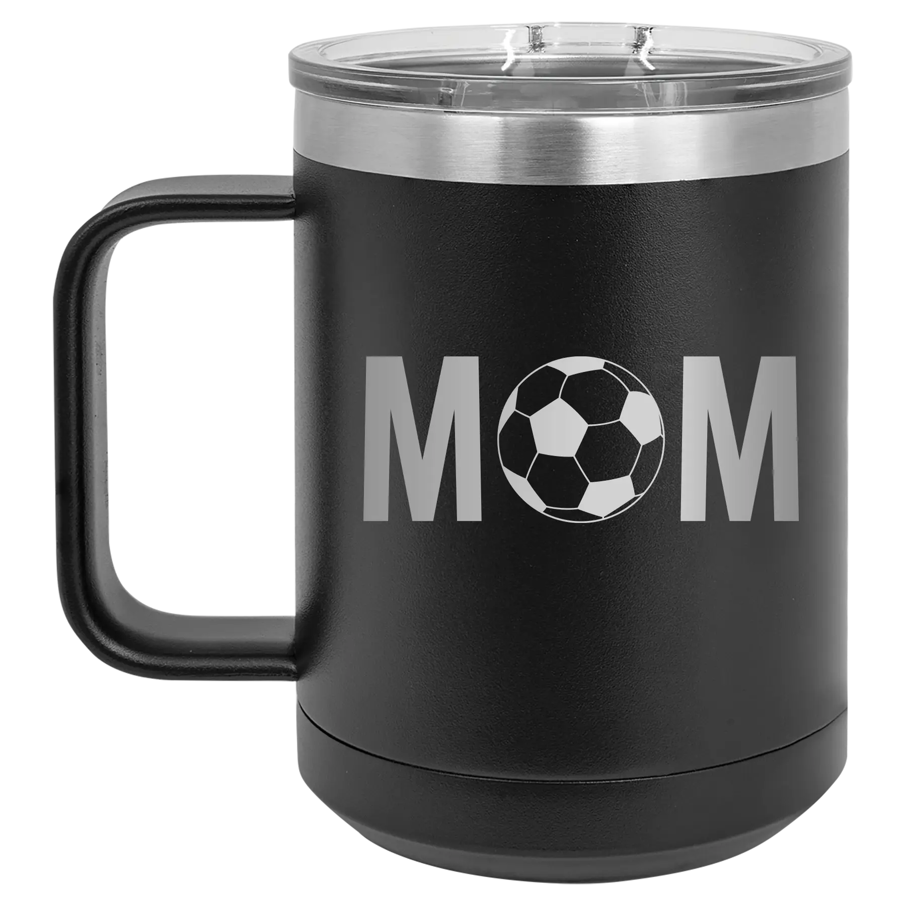 Mom Soccer 15 oz Mug | Black