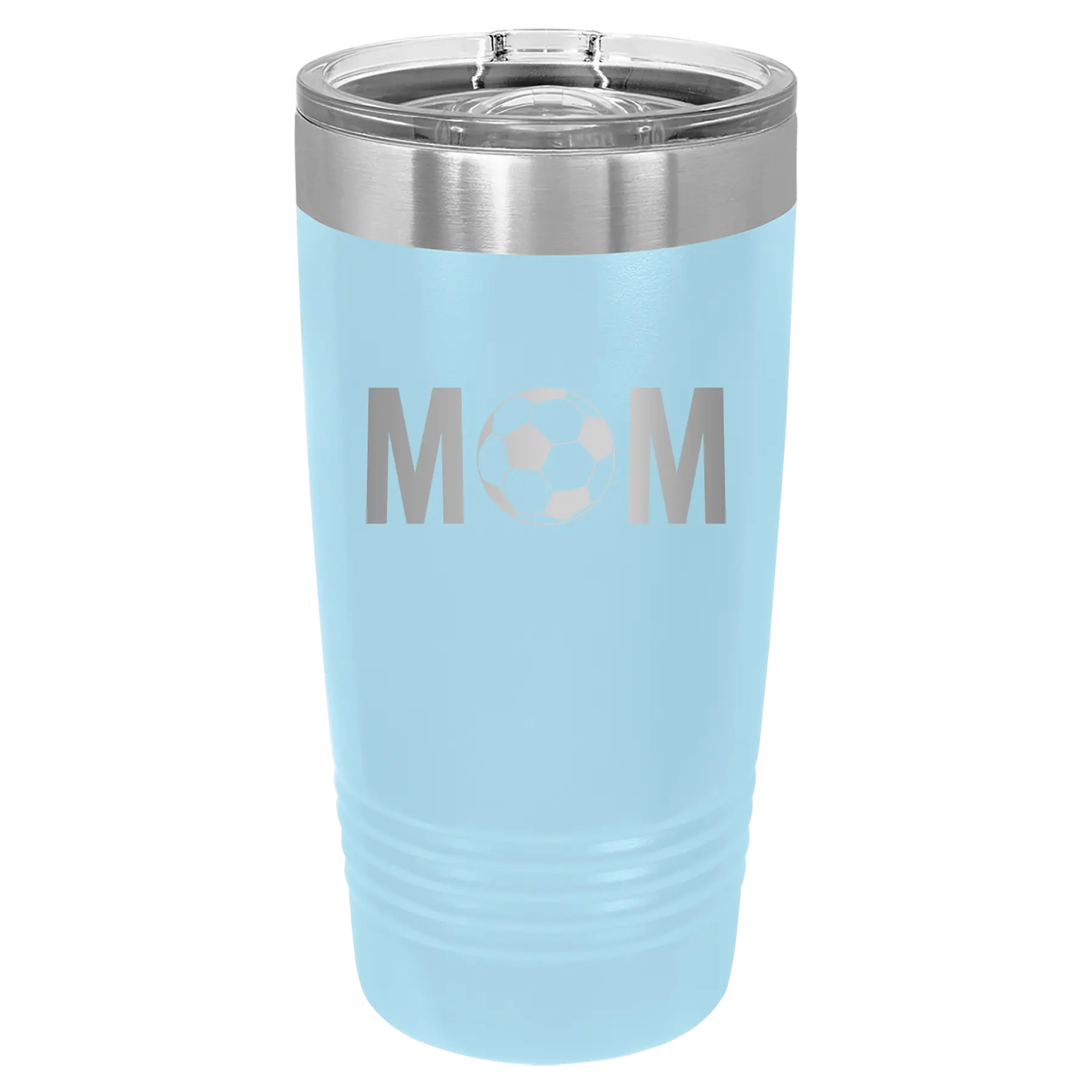 Mom Soccer 20 oz Tumbler | Light Blue