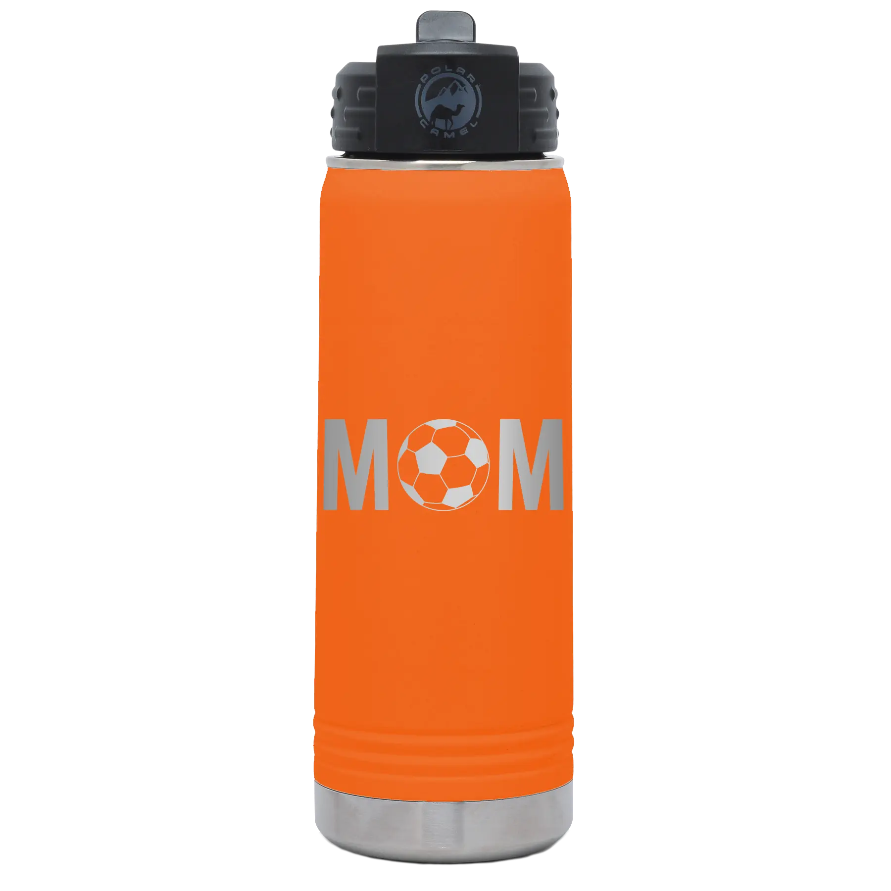 Mom Soccer 20 oz Water Bottle | Orange